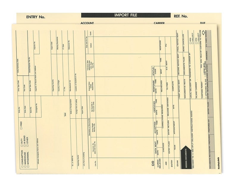 NextDayLabels - Import File Folders, Manila, 9Â½ X 11Â¾ with preprinted info. Made in The USA(Pack of 100) - Image 1